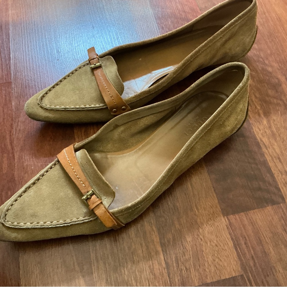Rare Gucci Brown Suede Pointed Loafer Size 8